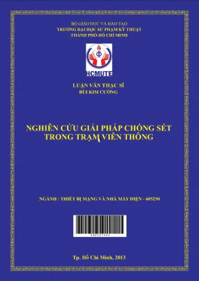Luận văn thạc sĩ hcmute nghiên cứu giải pháp chống sét trong trạm viễn thông