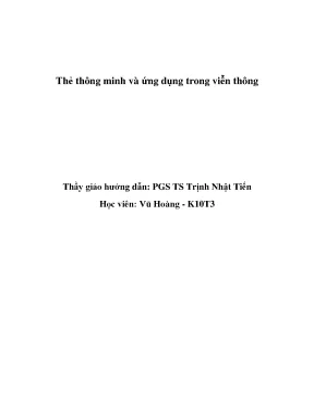 Luận văn thạc sĩ thẻ thông minh và ứng dụng trong viễn thông luận văn ths công nghệ thông tin 1 01 10