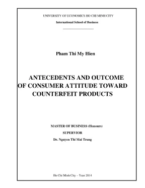 Luận văn thạc sĩ antecedents and outcome of consumer attitude tow ard counterfeit product luận văn thạc sĩ