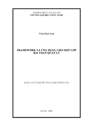 Luận văn thạc sĩ framework và ứng dụng cho một lớp bài toán quản lý