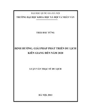 Luận văn thạc sĩ định hướng giải pháp phát triển du lịch tỉnh kiên giang đến năm 2020