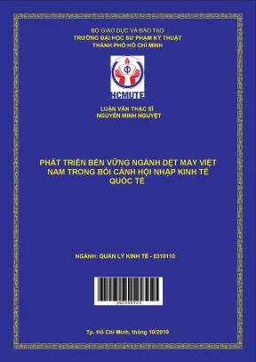 Luận văn thạc sĩ hcmute phát triển bền vững ngành dệt may việt nam trong bối cảnh hội nhập kinh tế quốc tế