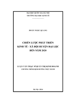 Luận văn thạc sĩ chiến lược phát triển kinh tế xã hội huyện đại lộc đến năm 2020 60 34