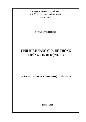 Luận văn thạc sĩ tính hiệu năng của hệ thống thông tin di động 4g