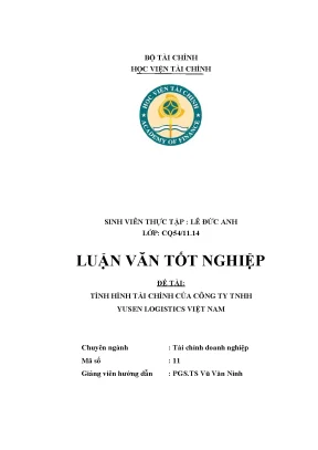 Luận văn tốt nghiệp các giải pháp hoàn thiện công ty tnhh yusen logistics việt nam