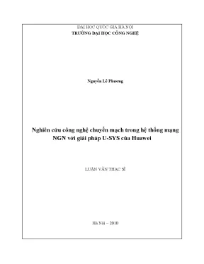 Luận văn thạc sĩ nghiên cứu công nghệ chuyển mạch trong mạng ngn với giải pháp u sys của huawei luận văn ths kỹ thuật điện tử viễn thông 60 52 70