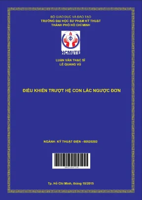 Luận văn thạc sĩ hcmute điều khiển trượt hệ con lắc ngược đơn