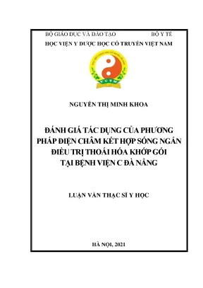 Luận văn thạc sĩ đánh giá hiệu quả phương pháp điện châm kết hợp sóng ngắn điều trị thoái hóa khớp gối tại bệnh viện c đà nẵng