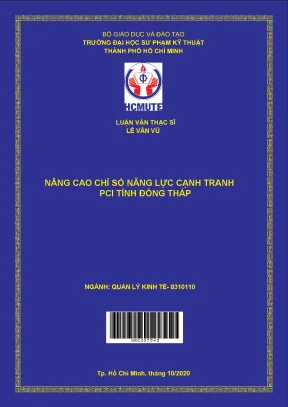 Luận văn thạc sĩ hcmute nâng cao chỉ số năng lực cạnh tranh pci tỉnh đồng tháp