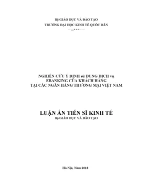 Luận án nghiên cứu ý định sử dụng dịch vụ ebanking của khách hàng tại các ngân hàng thương mại việt nam