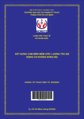 Luận văn thạc sĩ hcmute xây dựng cảm biến mềm ước lượng tốc độ động cơ không đồng bộ