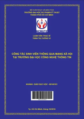 Luận văn thạc sĩ hcmute công tác sinh viên thông qua mạng xã hội tại trường đại học công nghệ thông tin
