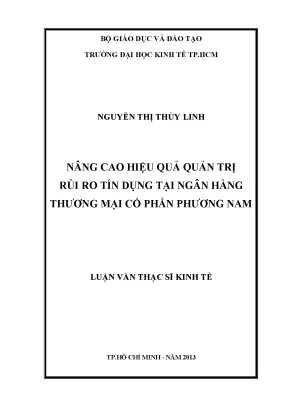 Luận văn thạc sĩ nâng cao hiệu quả quản trị rủi ro tín dụng tại ngân hàng thương mại cổ phần phương nam