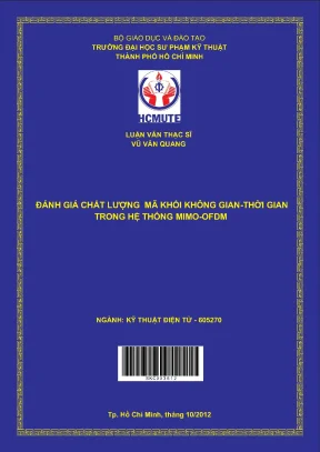 Luận văn thạc sĩ hcmute đánh giá chất lượng mã khối không gian thời gian trong hệ thống mimo ofdm