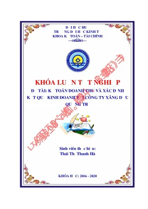 Luận văn tốt nghiệp kế toán doanh thu và xác định kết quả kinh doanh tại công ty xăng dầu quảng trị