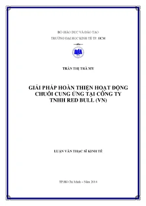 Luận văn thạc sĩ giải pháp hoàn thiện hoạt động chuỗi cung ứng tại công ty tnhh red bull