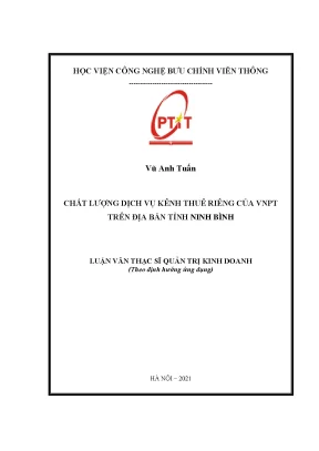 Luận văn thạc sĩ chất lượng dịch vụ kênh thuê riêng của vnpt trên địa bàn tỉnh ninh bình