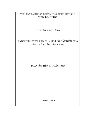 Luận án tiến sĩ dáng điệu tiệm cận của một số bất biến của lũy thừa các iđêan phủ