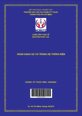 Luận văn thạc sĩ hcmute nhận dạng sự cố trong hệ thống điện