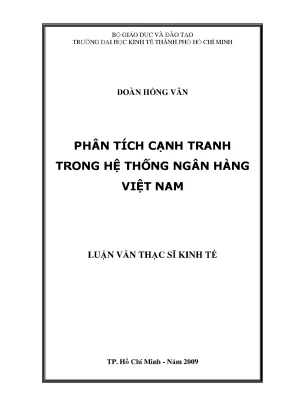 Luận văn thạc sĩ phân tích cạnh tranh trong hệ thống ngân hàng việt nam luận văn thạc sĩ