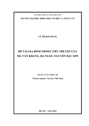 Luận văn thạc sĩ đề tài gia đình trong tiểu thuyết của ma văn kháng dạ ngân nguyễn bắc sơn