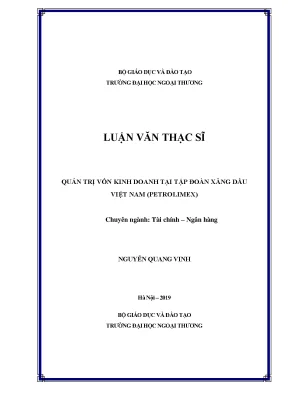 Luận văn thạc sĩ quản trị vốn kinh doanh tại tập đoàn xăng dầu việt nam