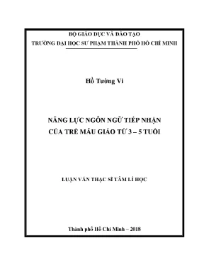 Luận văn thạc sĩ năng lực ngôn ngữ tiếp nhận của trẻ mẫu giáo từ 3 5 tuổi