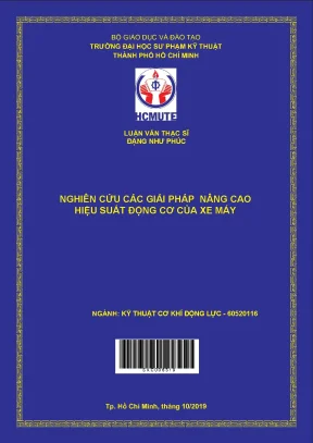 Luận văn thạc sĩ hcmute nghiên cứu các giải pháp nâng cao hiệu suất động cơ xe máy