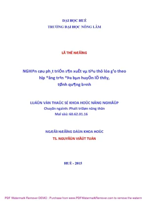 Luận văn thạc sĩ nghiên cứu phát triển sản xuất và tiêu thụ lúa gạo theo hợp đồng trên địa bàn huyện lệ thủy tỉnh quảng bình