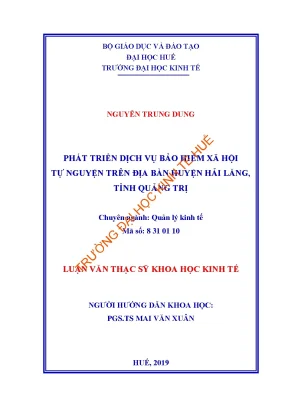 Luận văn thạc sĩ phát triển dịch vụ bảo hiểm xã hội tự nguyện trên địa bàn huyện hải lăng tỉnh quảng trị