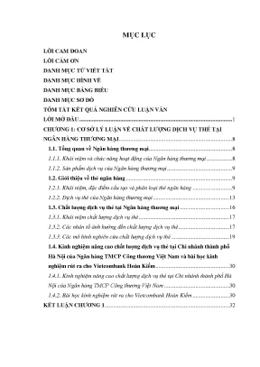 Luận án giải pháp nâng cao chất lượng dịch vụ thẻ tại ngân hàng tmcp ngoại thương việt nam chi nhánh hoàn kiếm
