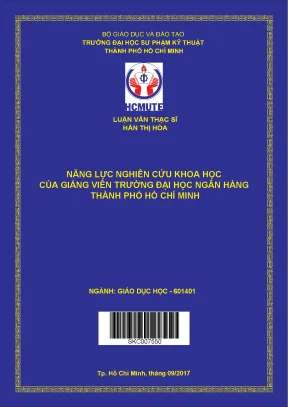 Luận văn thạc sĩ hcmute năng lực nghiên cứu khoa học của giảng viên trường đại học ngân hàng thành phố hồ chí minh
