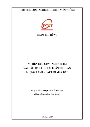 Luận văn thạc sĩ nghiên cứu mạng lstm và giải pháp cho bài toán dự đoán lượng hành khách đi máy bay