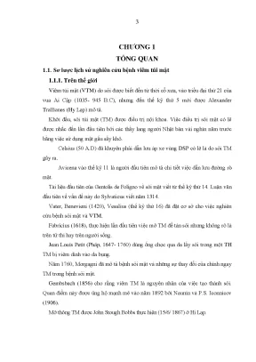Luận án nghiên cứu ứng dụng phẫu thuật cắt túi mật nội soi trong điều trị viêm túi mật cấp tại bệnh viện đa khoa trà vinh