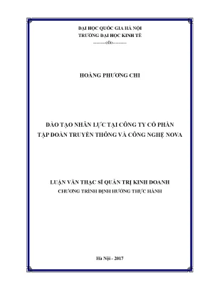 Luận văn thạc sĩ đào tạo nhân lực tại công ty cổ phần tập đoàn truyền thông và công nghệ nova