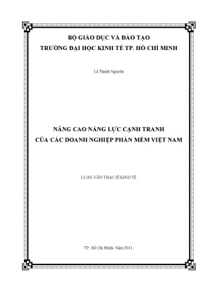 Luận văn thạc sĩ nâng cao năng lực cạnh tranh của các doanh nghiệp phần mềm việt nam