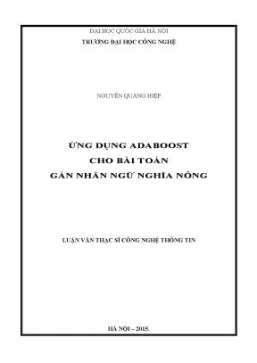 Luận văn thạc sĩ ứng dụng adaboost cho bài toán gán nhãn ngữ nghĩa nông 04