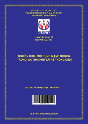 Luận văn thạc sĩ hcmute sa thải phụ tải trong microgrid ở chế độ tách lưới