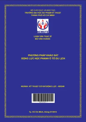 Luận văn thạc sĩ hcmute phương pháp khảo sát động lực học phanh ô tô du lịch