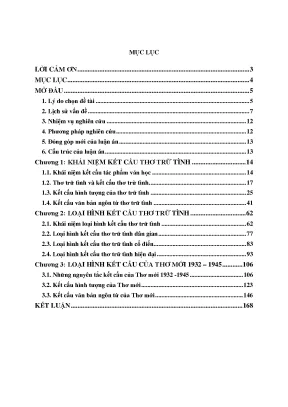 Luận án kết cấu thơ trữ tình nhìn từ góc độ loại hình