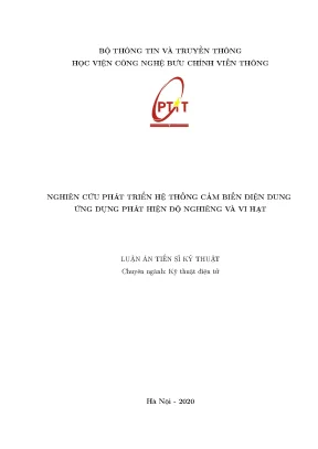 Luận án tiến sĩ nghiên cứu phát triển hệ thống cảm biến điện dung ứng dụng phát hiện độ nghiêng và vi hạt