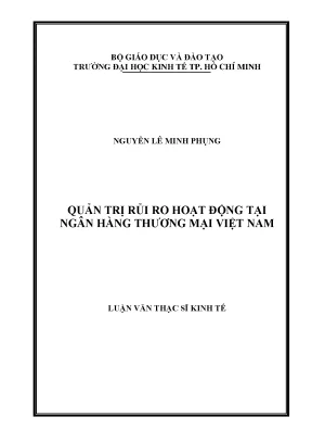 Luận văn thạc sĩ quản trị rủi ro hoạt động tại ngân hàng thương mại việt nam