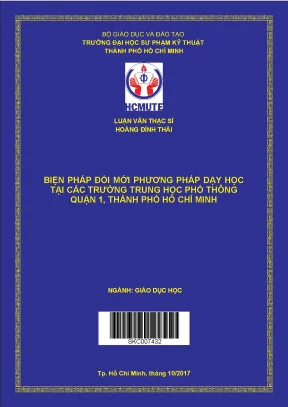 Luận văn thạc sĩ hcmute biện pháp đổi mới phương pháp dạy học tại các trường trung học phổ thông quận 1 thành phố hồ chí minh