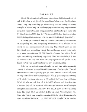 Luận án nghiên cứu tình trạng sức khỏe răng miệng nhu cầu điều trị và đánh giá hiệu quả một số biện pháp can thiệp cho người cao tuổi tại tỉnh yên bái