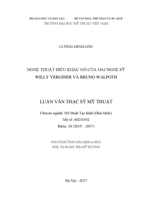 Luận văn thạc sĩ nghệ thuật điêu khắc gỗ của hai nghệ sĩ willy verginer và bruno walpoth