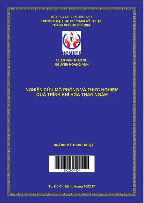Luận văn thạc sĩ hcmute nghiên cứu mô phỏng và thực nghiệm quá trình khí hóa than ngầm
