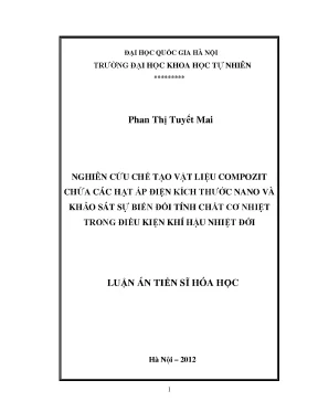 Luận án tiến sĩ nghiên cứu chế tạo vật liệu compozit chứa các hạt áp điện kích thước nano và khảo sát sự biến đổi tính chất cơ nhiệt trong điều kiện khí hậu nhiệt đới