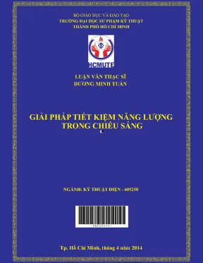 Luận văn thạc sĩ hcmute giải pháp tiết kiệm năng lượng trong chiếu sáng