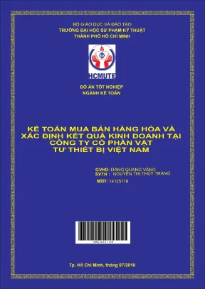 Luận văn thạc sĩ hcmute kế toán mua bán hàng hóa và xác định kết quả kinh doanh tại công ty cổ phần vật tư thiết bị việt nam
