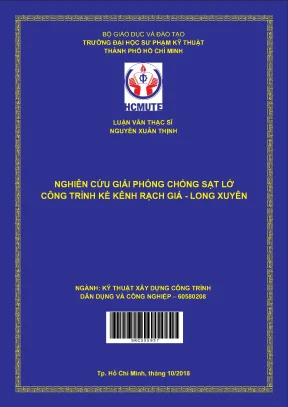 Luận văn thạc sĩ hcmute nghiên cứu giải pháp chống sạt lở công trình kè kênh rạch giá long xuyên